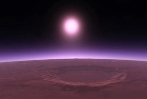 Sunset on Mars NASA